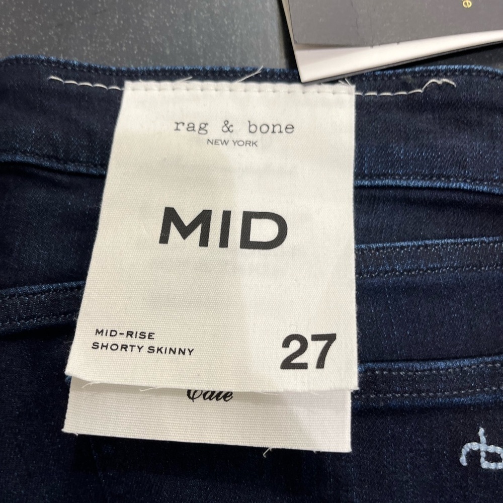 NWT Rag and Bone Cate Mid Rise Skinny Dark Blue Esme 27 - Picture 5 of 7